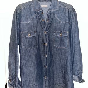 blue jean VK Nagrani mens dress shirt